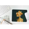 Vrouw - Hoed - Geel muismat rubber klein -witbureau