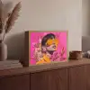 Zonnebril - Oranje - Vrouw - Planten Light Box met batterij (Wandlamp) middel -sfeer2