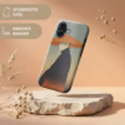 Minimalistisch - Silhouet - Oranje Toughcase MagSafe Apple iPhone 17 klein -USP_RandenV_DE