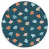 Zee - Dieren - Donkerblauw - Schelpen Wandcirkel kunststof plaat 5mm dik klein 188 -3d