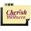 Cherish every moment - Cocktailglas - Geel Inductie beschemer met haakjes klein -3d