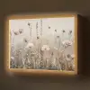 Bloemen - Roze - Modern - Beige Light Box met batterij (Wandlamp) middel -z3d_website