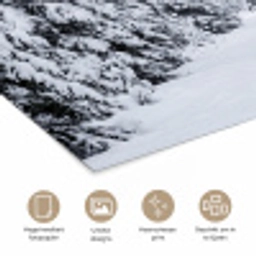 Bos - Winter - Sneeuw - Pad - Natuur poster papier klein -closeup_NL