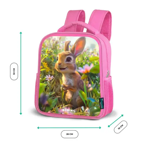 Kareltje konijn Kinderrugzak - Roze middel -productfoto_formaten