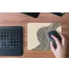 Golvend - Lijnen - Abstract - Silhouet muismat rubber klein -toetsenbord