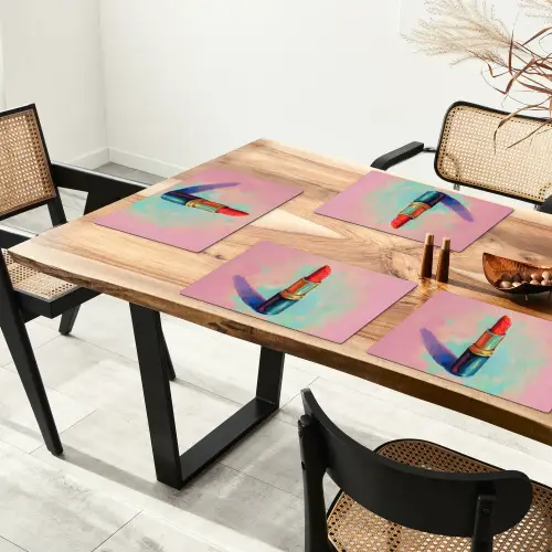 Lippenstift - Rood - Penseelstreken Placemat vinyl groot -zzsfeer4_Kitchenyeah-website
