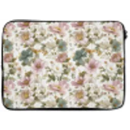 Bloemen - Patroon - Pastel laptophoes neopreen klein 279 -zkaufland3dotto