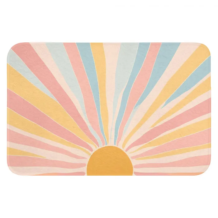Illustratie - Zon - Pastelkleuren WCmat klein -3d