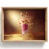Framboos - Smoothie - Drinken - Roze Dienblad Rechthoek middel -z3d_shopping