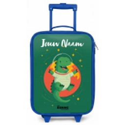 Dino - Planeet - Sterren - Groen Kinderkoffer - Blauw klein -zz3dotto