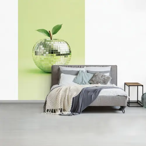 Groen - Disco - Decoratie - Appel fotobehang vinyl groot -slaapkamer