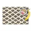 Waaiers - Botanisch - Zwart - Beige Placemat vinyl groot 368 -zzzproduct_Kitchenyeah-website