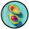 Avocado - Groen - Pit - Schaduw Fotolijst rond zonder passe partout klein -3d