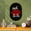 Lip - Rood - Quote Wandcirkel Ovaal Forex klein -sfeer2