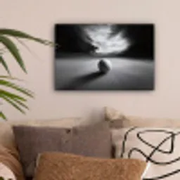 Golfbal - Wazig - Zwart canvas 2cm klein -sfeer1