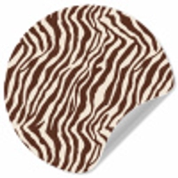Zebra - Patroon - Zwart - Wit Wandcirkel behangsticker klein 186 -3d