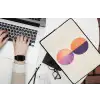 Abstract - Cirkels - Paars laptophoes neopreen klein -bureau