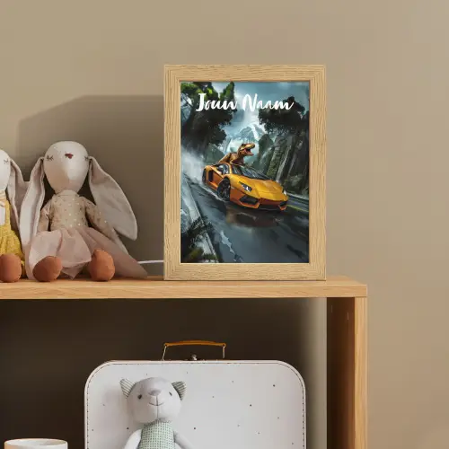 T-Rex - Auto - Regenwoud Light Box met kabel (Kinderlampje) klein -sfeer2_kind