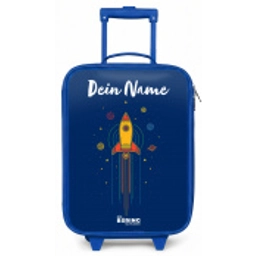 Raket - Planeten - Sterren Kinderkoffer - Blauw klein -zz3dotto