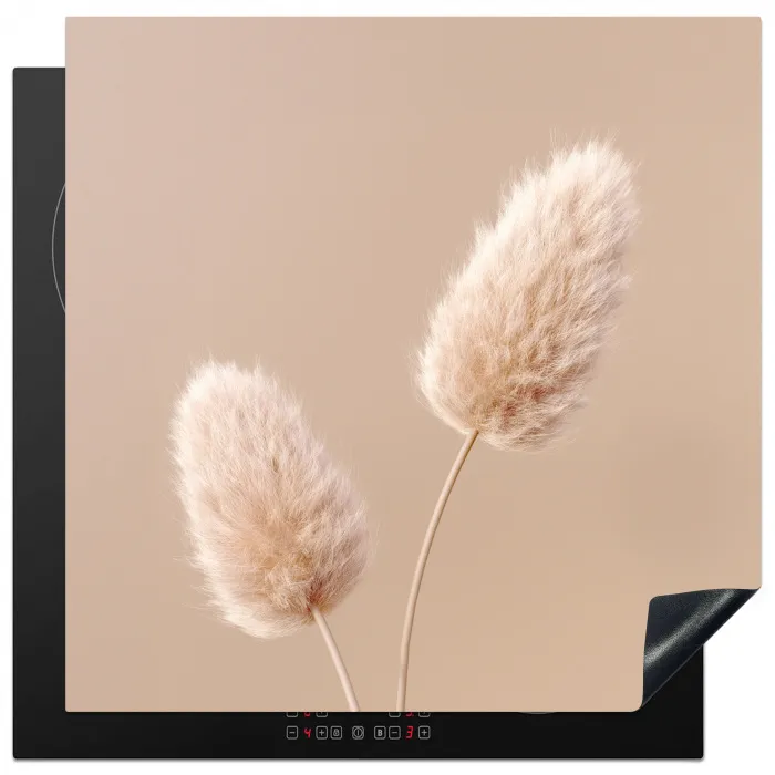 Pampas pluimen - Beige - Planten Inductie beschermer vinyl 3mm middel -3d