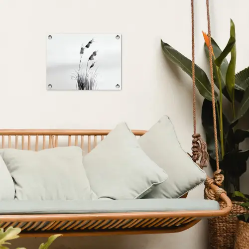 Minimalistisch - Stelen - Wit tuinposter los doek klein -sfeer7