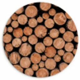 Houtblokken - Textuur - Patroon - Bruin - Rustiek Wandcirkel kunststof plaat 5mm dik klein -3d