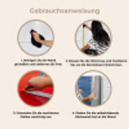 Zeemeeuw - Oceaan - Blauw keuken achterwand 2 middel -gebruiksaanwijzing_DE