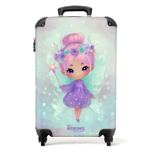 Magische fee in pastelkleuren NBS - Handbagage koffer - Kinderen Unisex middel -productfoto_recht