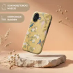 IJsvogels - Bloesem - Geel Toughcase MagSafe Apple iPhone 17 klein -USP_RandenV_NL