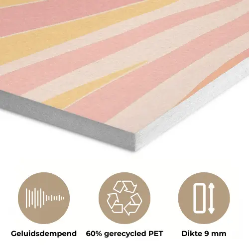 Illustratie - Zon - Pastelkleuren PET vilt klein -closeup_NL