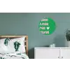 Amor - Valentijn - Groen - Tekst Wandcirkel aluminium klein -slaapkamer
