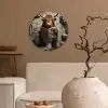 Schotse hooglander - Toilet - Krant - Badkamer Wandcirkel kunststof plaat 5mm dik klein -sfeer1