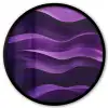 Golven - Abstract - Paars Fotolijst rond zonder passe partout klein -3d