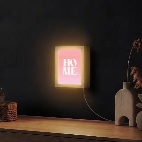Home - Letters - Groot - Roze Light Box met kabel (Wandlamp) klein -sfeer1