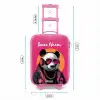 Panda met Koptelefoon, Zonnebril en Gouden Ketting Kinderkoffer - Roze klein -productfoto_formaten
