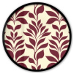 Abstract - Bladeren - Burgundy Fotolijst rond zonder passe partout klein 856 -3d