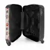 Retro disco cassettes patroon diverse kleuren NBS - Handbagage koffer - Kinderen Unisex middel -binnenkant