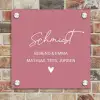 Oudroze - Sierlijk Naambord Vierkant klein -sfeer2
