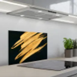 Goud - Verf - Strepen - Luxe - Abstract keuken achterwand spatscherm klein -3d_schuin
