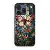 Vlinder - Roze - Bloemen - Bladeren Telefoonhoesje iPhone 17 Pro klein -3d