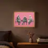 Graffiti - Roze - Street art - Vrouwen Light Box met batterij (Wandlamp) middel -sfeer4