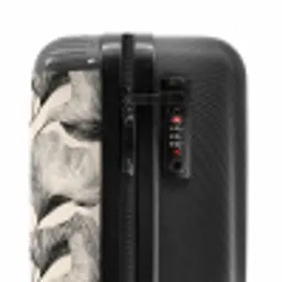 Botanisch - Bladeren - Zwart NBS - Handbagage koffer - Volwassenen Unisex middel -slot
