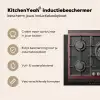 Fornuis - Gasbrander - Rood Inductie beschermer vinyl 3mm klein -sfeer2