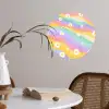 Madeliefjes - Kleurrijk - Pastel - Vrolijk Wandcirkel behangsticker klein -sfeer3