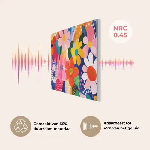 Bloemen - Kleurrijk - Stippen PET vilt klein -USP_NL