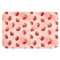 Aardbei - Patroon - Roze Badmat klein 997 -3d