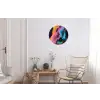 Modern - Marmer - Oranje Wandcirkel aluminium klein -woonkamer