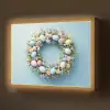 Krans - Eieren - Bloemen Light Box met batterij (Wandlamp) middel -z3d_website