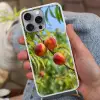 Perzik - Bladeren - Zonlicht Hoesje iPhone 16 Pro Max met koord klein -sfeer3