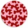 Modern - Abstract - Rood Wandcirkel kunststof plaat 5mm dik klein 188 -3d